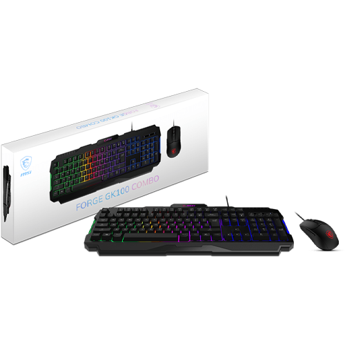 MSI FORGE GK100 Gaming Mouse and Keyboard Combo