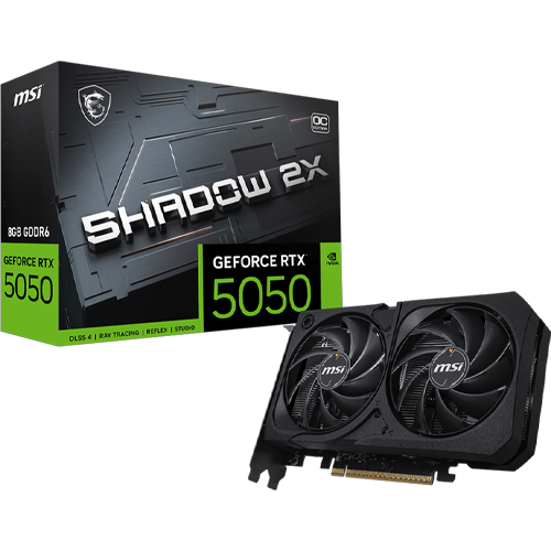 MSI GeForce RTX 5050 SHADOW 2X OC 8GB GDDR6 Graphics Card