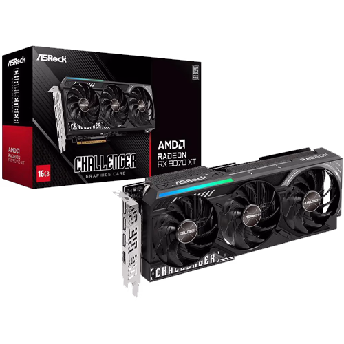 Asrock Challenger Radeon RX 9070 XT GDDR6 Graphics Card