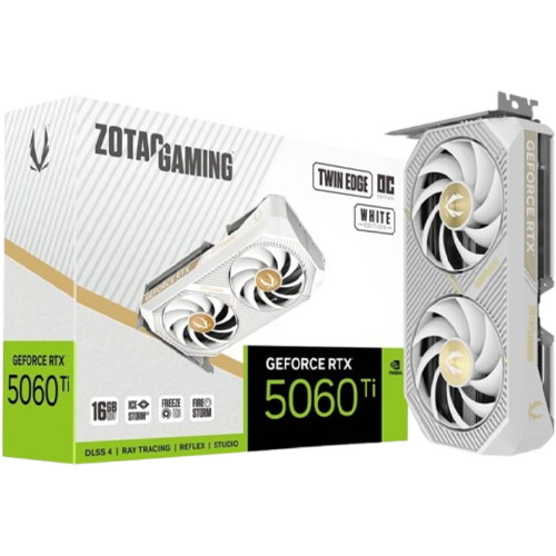 ZOTAC GAMING GeForce RTX 5060 Ti 16GB Twin Edge OC White Edition Graphics Card