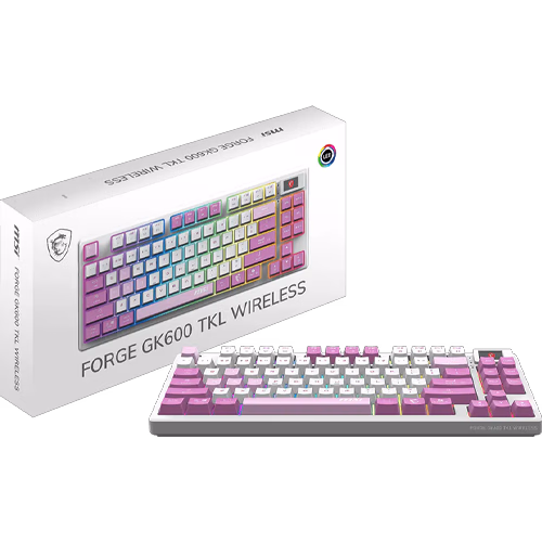 MSI FORGE GK600 TKL Wireless Gaming Keyboard (Mechanical Linear, Violet)