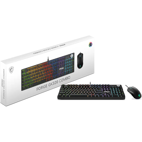MSI Forge GK320 US Gaming Mouse & Keyboard Combo RED Switch