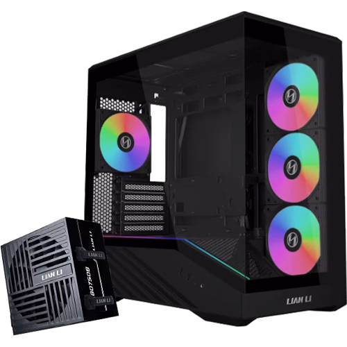 LIAN LI Vector V100R Mini (Black, with Lian Li Rb 750 750 W 80 Bronze Atx 3.1 Psu)