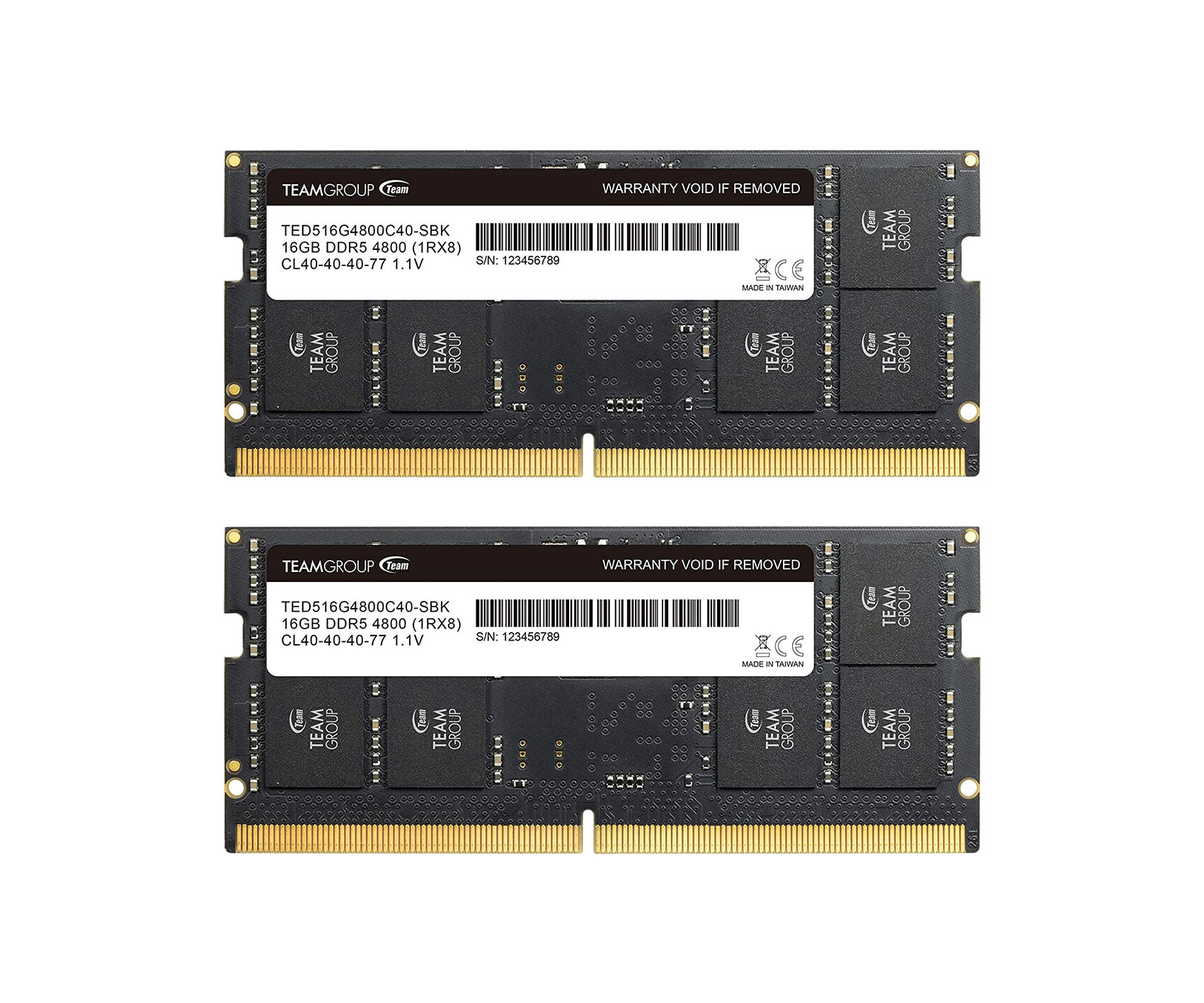 TEAMGROUP Elite SODIMM DDR5 32GB (2x16GB) 4800MHz For Laptop